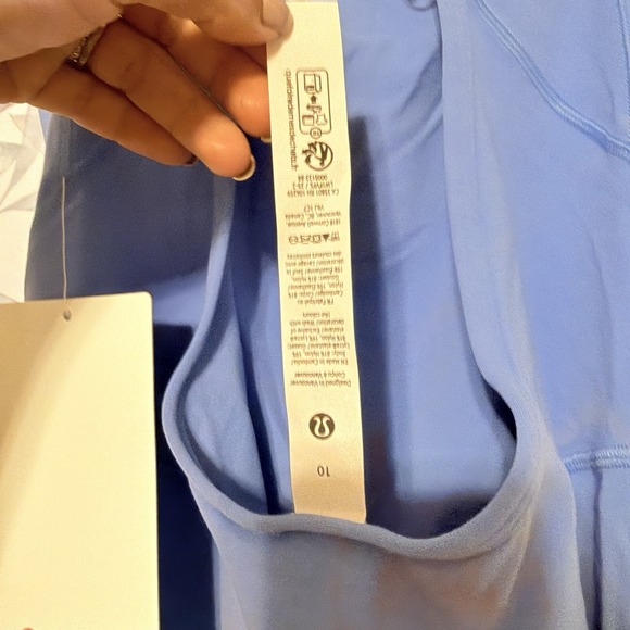 Lululemon Align Cross-Back Bodysuit 4" Pool Party Sz 10 NWT Retail $128 - Picture 5 of 7